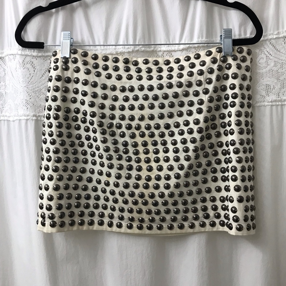 studded mini skirt
